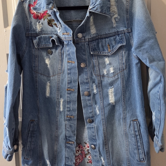 Embroidered Jean Jacket - Picture 2 of 9
